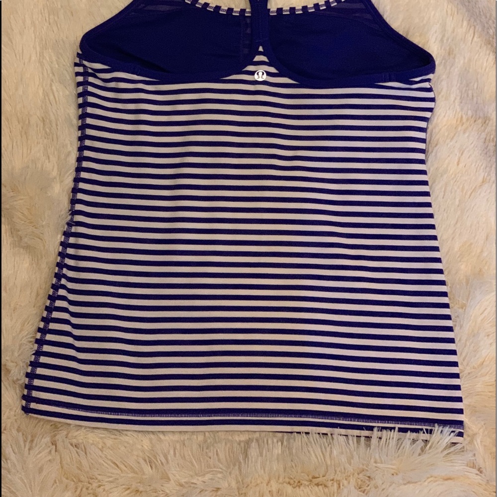 Lululemon athletica sports tank top blue stripes - Picture 7 of 7